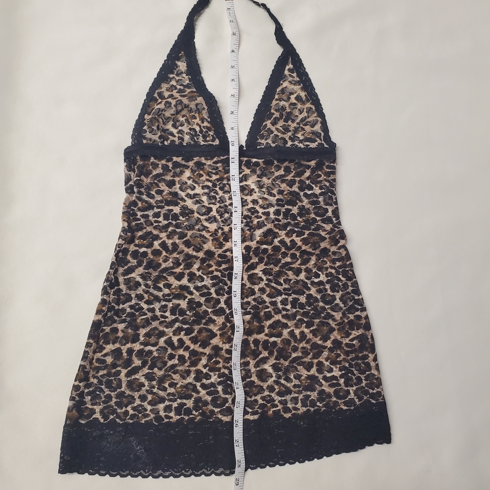 Victoria's Secret S Vintage Y2K "The Lacie" Cheetah Print Halter Chemise - Picture 4 of 5